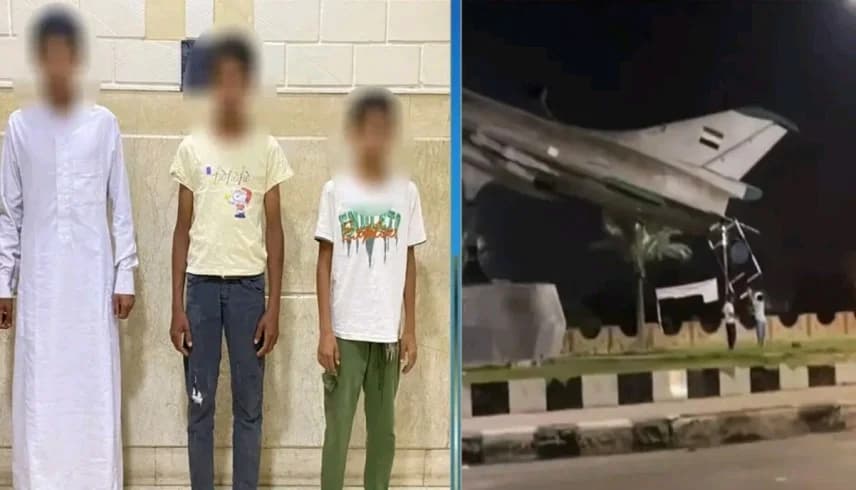 استنفار الشرطة المصرية بعد تسلق أطفال لطائرة هيكلية
