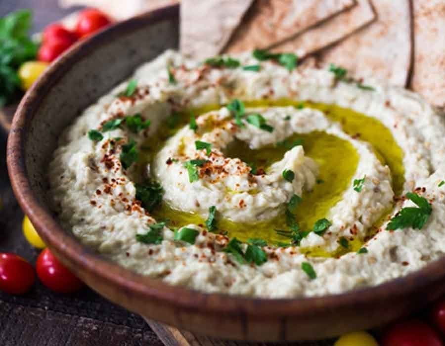 طريقة تحضير سلطة البابا غنوج بالطحينة