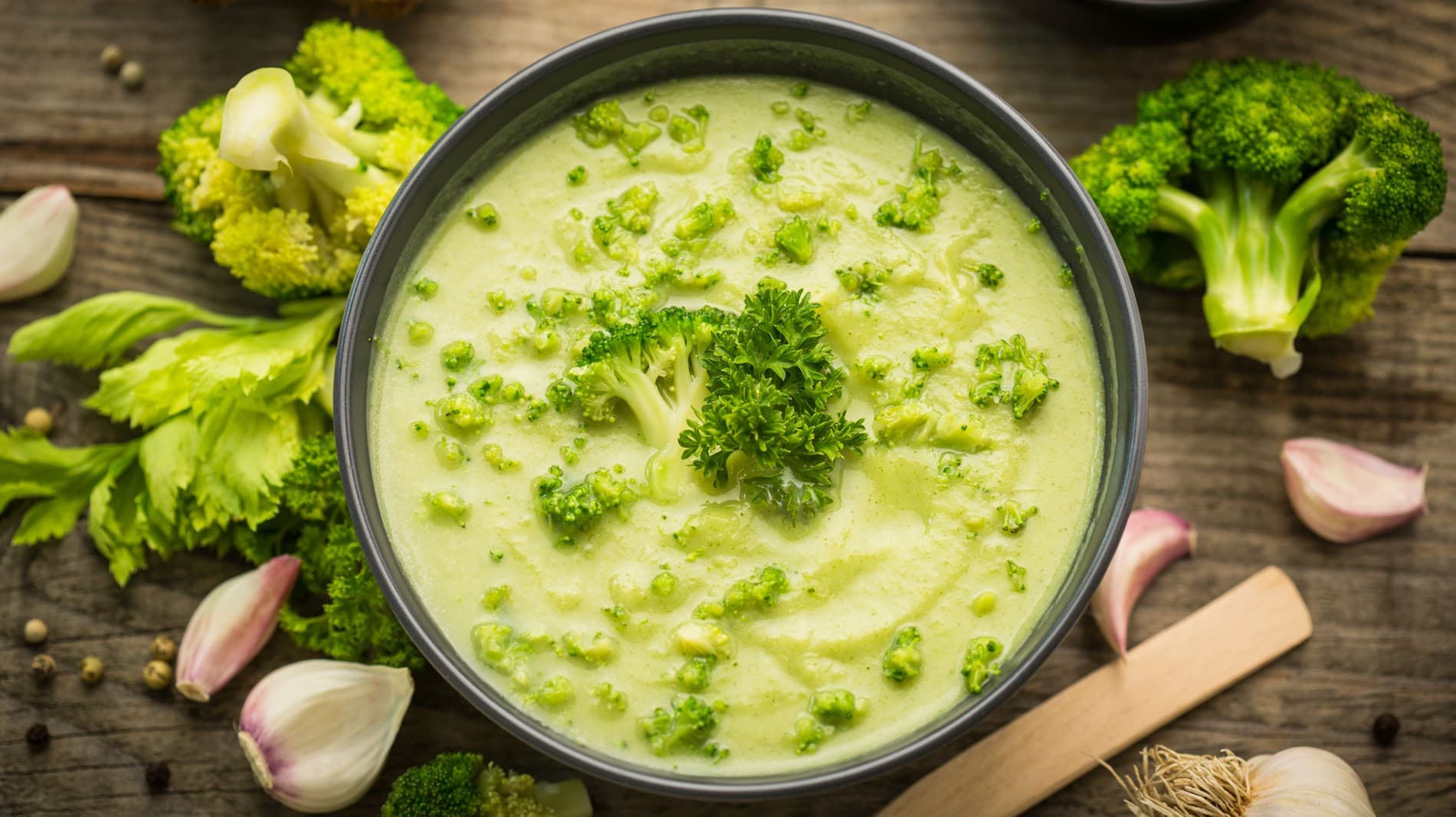 طريقة تحضير شوربة البروكلي الخضراء