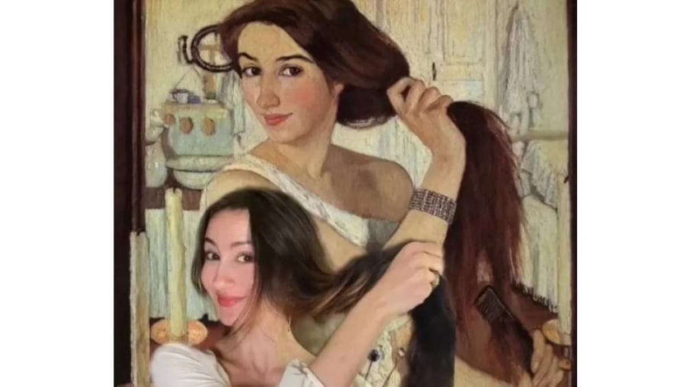 أمريكية تشبه امرأة في لوحة عمرها 116 عاماً